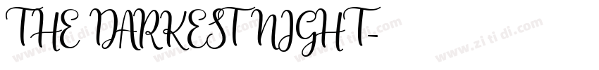 THE DARKEST NIGHT字体转换